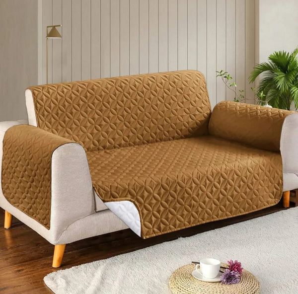 Premium Quality Ultra Sonic Quilted Sofa covers-Bronze