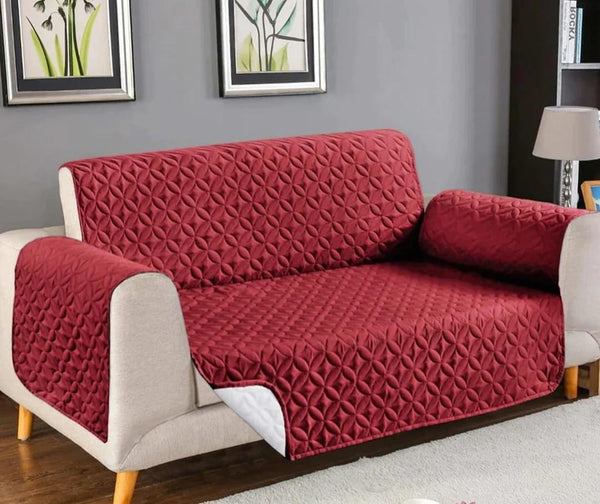 Premium Quality Ultra Sonic Quilted Sofa covers-Red
