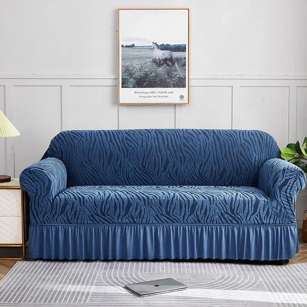Premium Quality Zebra Velvet covers- Sky Blue