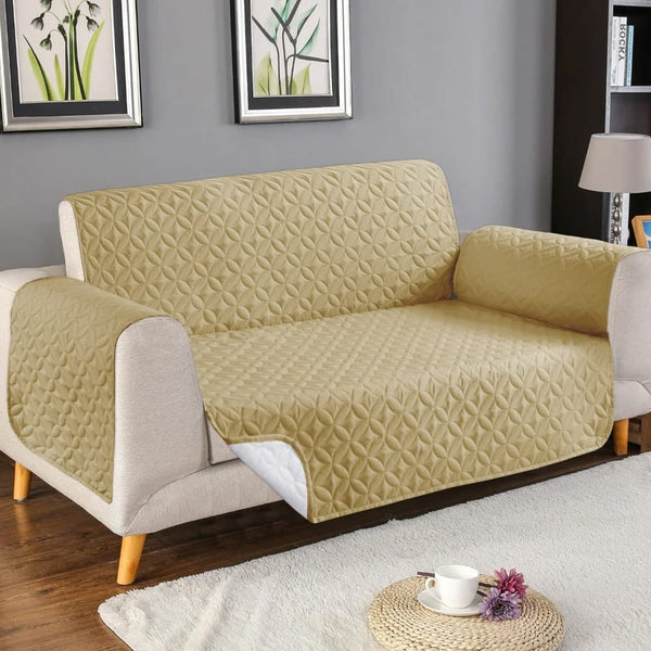 Premium Quality Ultra Sonic Quilted Sofa covers-Beige